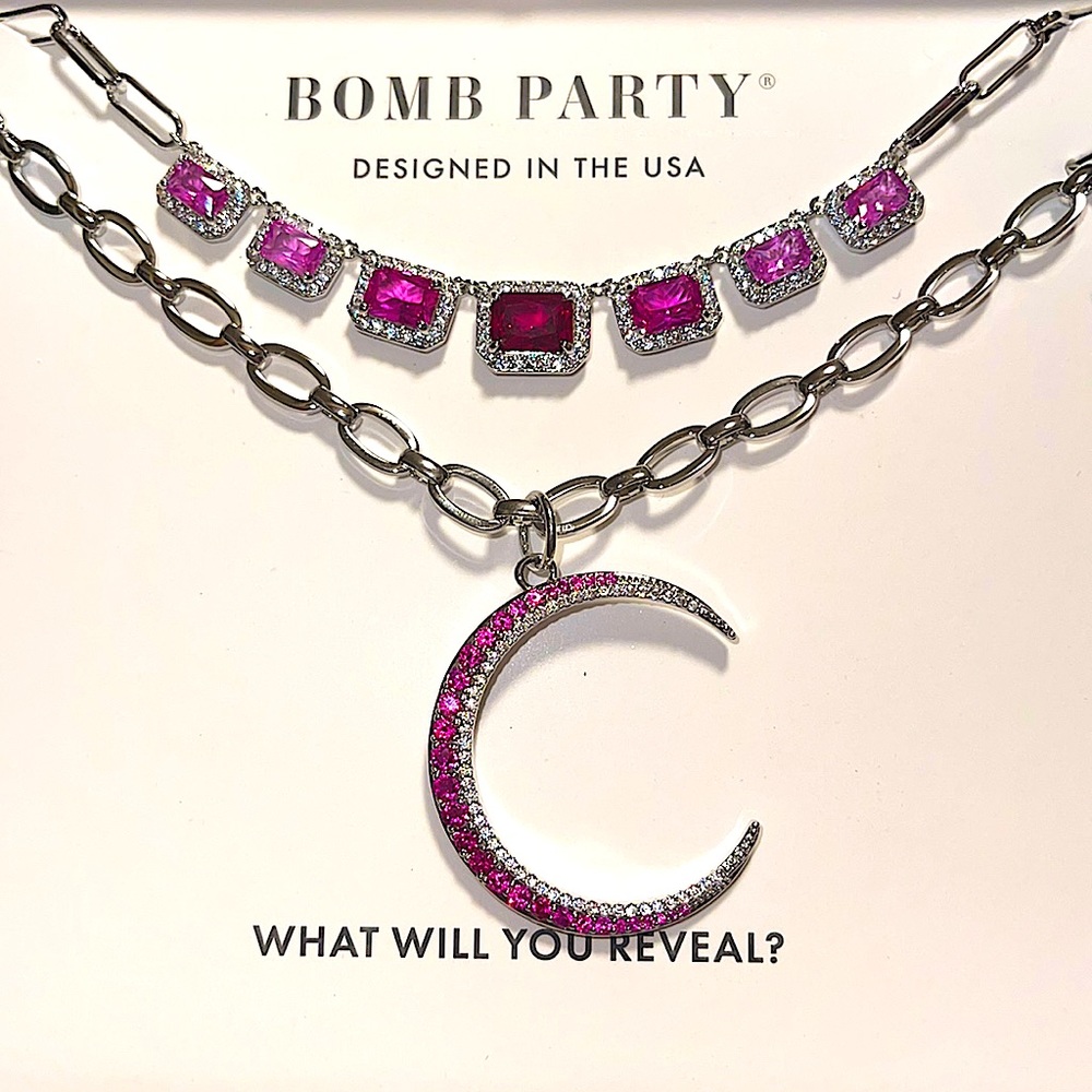 COPY - “Make it happen, Honey” Bomb Party LUXE 2 piece necklace.